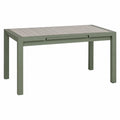 Table, extensible, en aluminium, 8 places, coloris vert, pour les espaces de vie