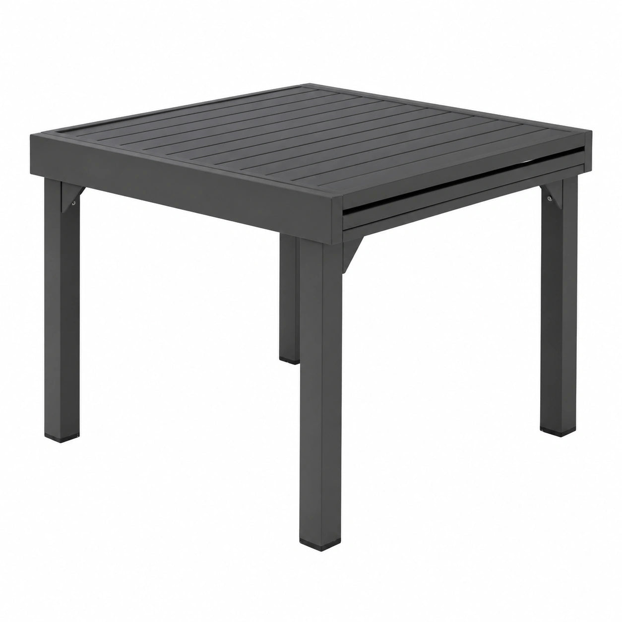 Table, extensible, en aluminium, 8 places, coloris gris et graphite, pour les espaces de vie