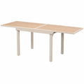 Table, extensible, en aluminium et verre trempé, pour les espaces de vie