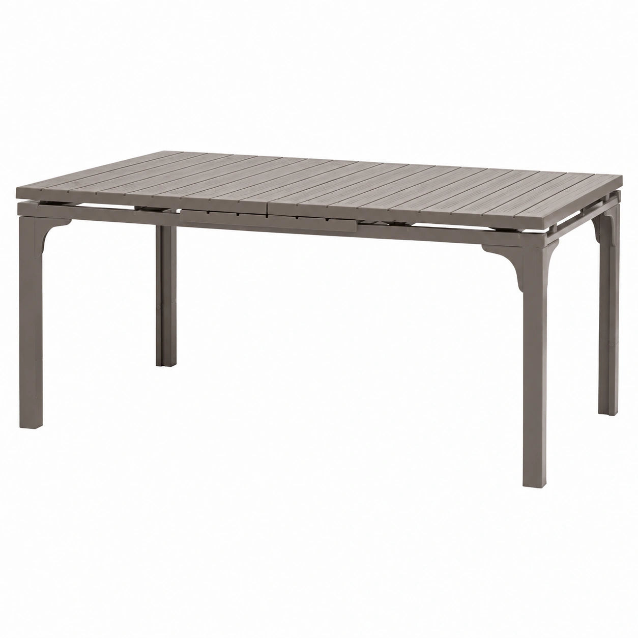 Table, extensible, en acier, 240 x 90 cm, coloris marron, pour les espaces de vie