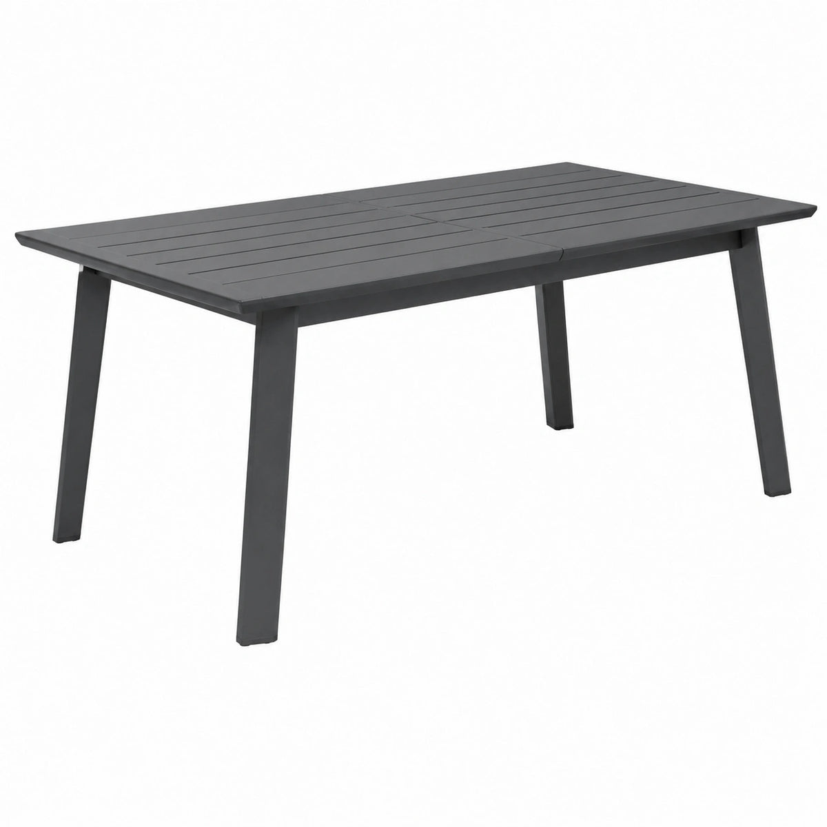 Table, en aluminium, extensible, coloris gris et graphite, pour les espaces de vie