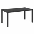 Table à manger, en aluminium, coloris noir, 150 x 90 x 74 cm, pour la salle à manger