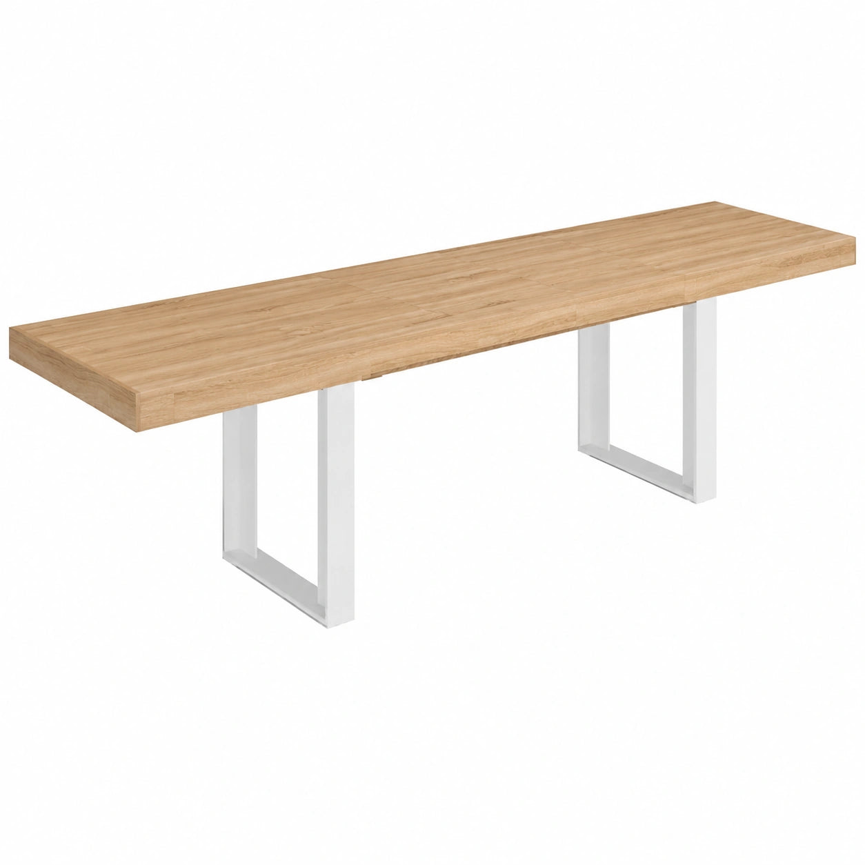 Table à manger, extensible, coloris blanc, pour la salle à manger