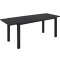 Table à manger, 8 places, extensible, en aluminium, coloris noir, pour la salle à manger