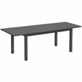 Table, extensible, en aluminium, 220 x 90 cm, pour les espaces de vie