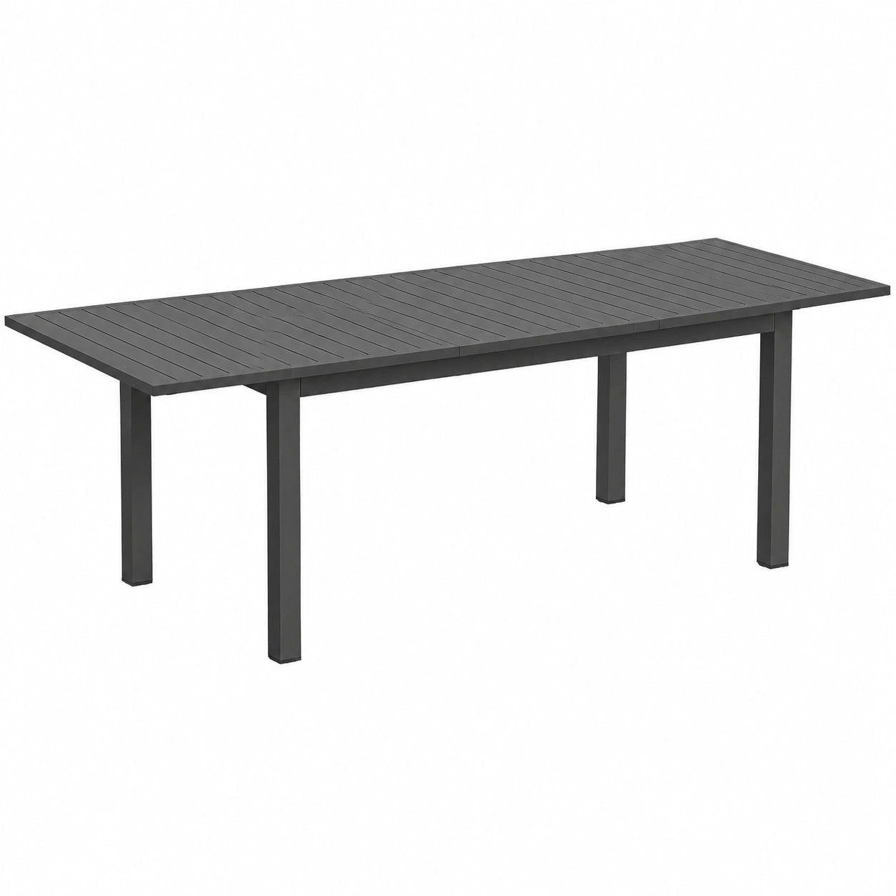 Table, extensible, en aluminium, 220 x 90 cm, pour les espaces de vie