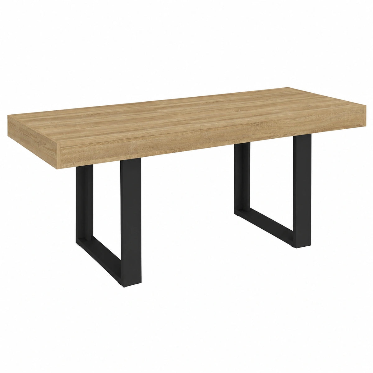 Table à manger, extensible, 8 places, coloris noir, pour la salle à manger