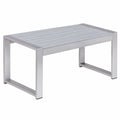Table, en aluminium, coloris gris, pour les espaces de vie