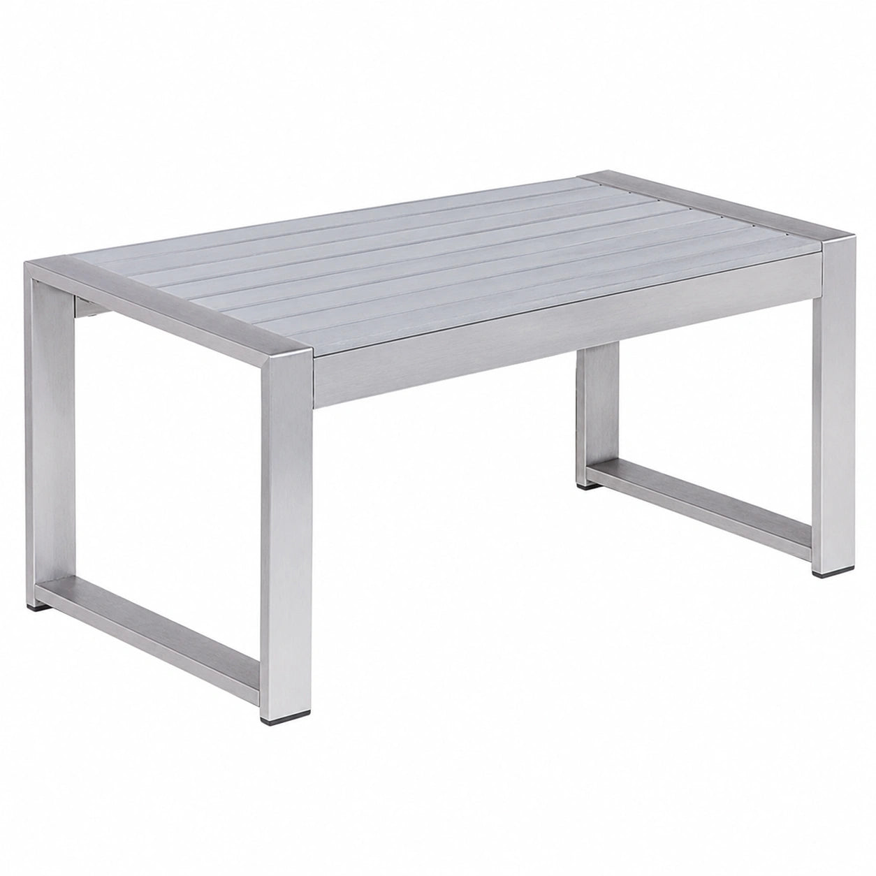 Table, en aluminium, coloris gris, pour les espaces de vie