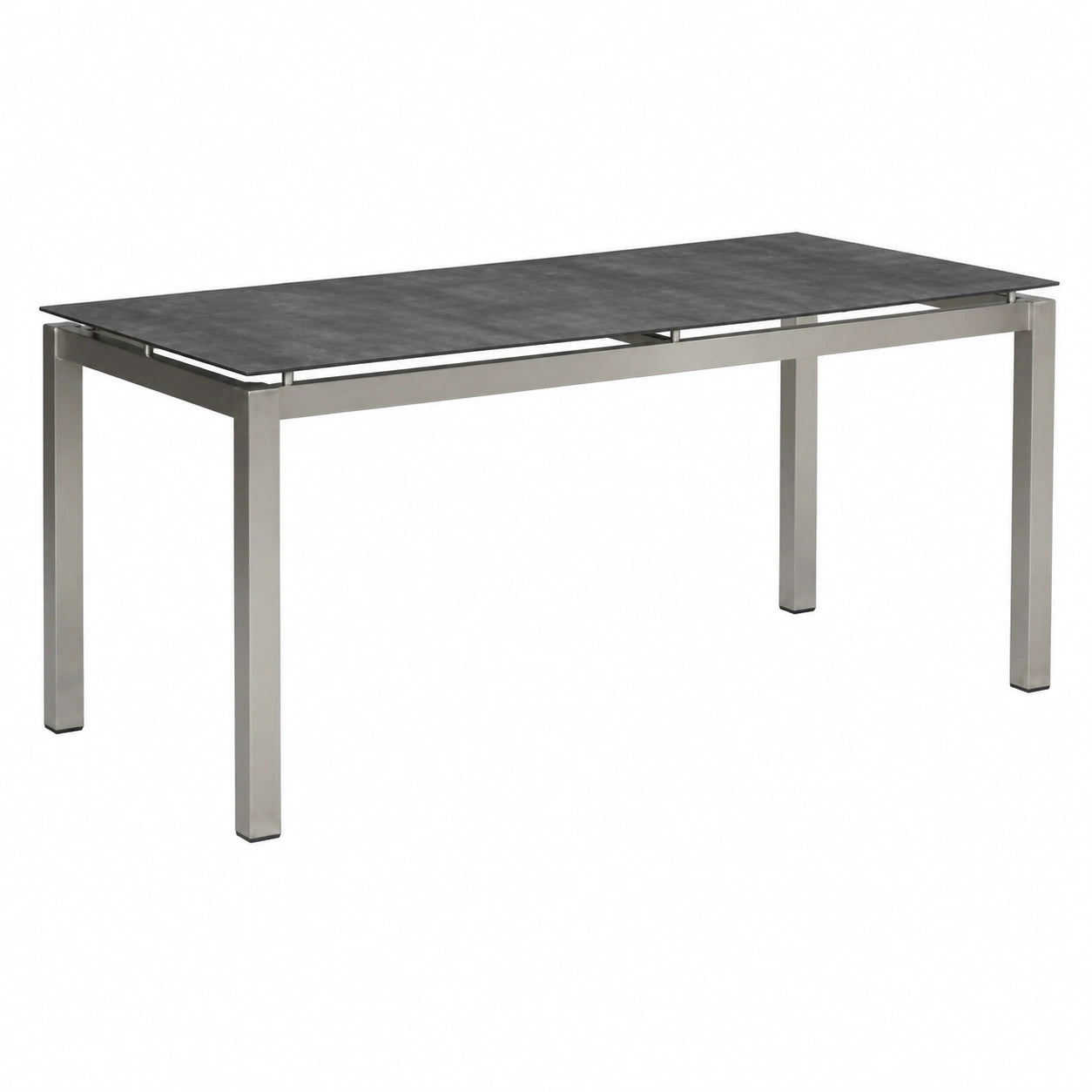 Table, en acier inoxydable, 160 x 74 x 90 cm, pour les espaces de vie