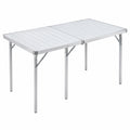 Table, extensible, réglable, en aluminium, 129 x 70 cm, pour les espaces de vie