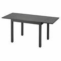 Table à manger, extensible, en acier et aluminium, 6 places, coloris gris, pour la salle à manger