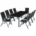 Salon de jardin, pliable, en aluminium, pour la terrasse ou le jardin
